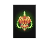 SEGFUGS Póster decorativo de The Jack O Lantern Head, lienzo para pared e impresión artística moderna para decoración de dormitorio familiar, 12 x 18 pulgadas (30 x 45 cm)