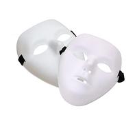 Seglorwy Máscaras unisex de cara completa para fiesta de baile de hip hop, paquete de 2 máscaras de disfraz de Halloween, cosplay, máscara blanca (blanco)