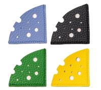 Segnalibro In Pelle- 7x7x0,5 Cm Confezione Da 4 Pezzi Fermapagine A Forma Di Formaggio | Segnalibri Per Uomini | Per L'Ufficio, La Scuola, Biblioteca, Il Compleanno, Lo Studio Biblico