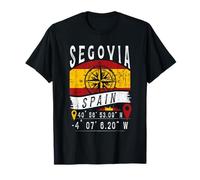 Segovia Bandera España Coordenadas GPS De Segovia Camiseta