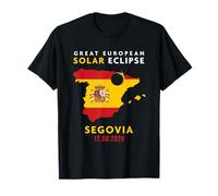 Segovia, España Gran Eclipse Solar Total Europeo 2026 Camiseta