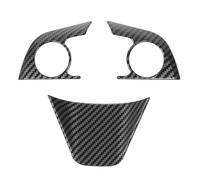 Segrehy 3 PCS Rueda del Volante Revestimiento de Fibra de Carbono Pegatinas Decorativas Material ABS Fácil Instalación para XV70 2018 a 2024 Accesorios Interior