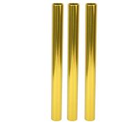 Segrehy Aluminio Aleación Electroplating Relay Batones Track Field Sprint Match Matching Bright-Catching 3pcs (Oro)