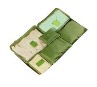 Segrehy Bolsa de Almacenamiento de Viaje de 6 Piezas, Juego de Bolsas de Almacenamiento de Equipaje de Viaje Impermeables, Cubos de Embalaje para Maletas (Verde)