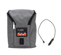 Segrehy Calentador de biberones Portátil Temperatura Ajustable Inalámbrico Aislamiento Calentador de biberones para Leche Materna Coche Viajes al Aire Libre Tela Oxford 18 x 9,5 x 23 cm (Gris)