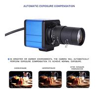 Segrehy Cámica Web HD HD 1080p con 10x óptico Zoom 2 megapíxeles USB Play Play Camera de computadora para videoconferencia Enseñanza en línea Aleación de Aluminio Azul ABS 10 x 5 x 5 cm