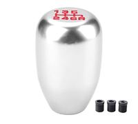 Segrehy CAR Universal Gear Shift Knob Manual de metal de Cabeza de palanca (Plata)