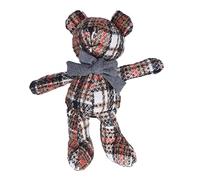 Segrehy Cartoon Bear Doll Soft Stuffed Animal Toy Adorable Cute Bow Design Perfect For Kids Play Home Decoration Gift Made of Cassimere Material Size 11.81 x 10.24 Inches (Dark Brown)