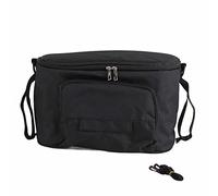 Segrehy Cochecito de bebé Multifuncional de Gran Capacidad, Bolsa Colgante, Organizador, Bolsa de Almacenamiento, portavasos para Botella de pañales, Azul Cielo y Gris (con Correas)