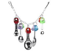Segrehy Colorido plástico Loro pájaro Masticar Juguetes Jaula Colgante decoración para Loros como Alexander Gris Africano Loros de Pecho Grande Hecho a Mano con Materiales Naturales