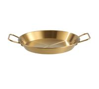 Segrehy Dual Loop Handle Frying Pans Stainless Steel Uniform Heat Transfer Flat Bottom Skillet for Cooking Seafood and Family Dinners