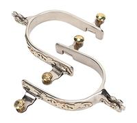 Segrehy Espuelas para Caballos Espuelas de Engranajes giratorias de Acero Inoxidable de Estilo Occidental para Jinetes ecuestres, Accesorios para Botas para Hombres y Mujeres, 2,76x3,54