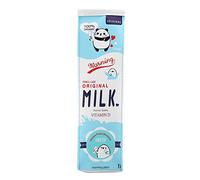 Segrehy Estuche para lápices Bolsa de Almacenamiento PU Impermeable de Gran Capacidad Diseño de Caja de Leche Lindo Bolsa de papelería con Cremallera para Estudiantes Adolescentes (Azul)