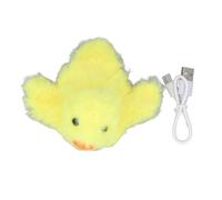 Segrehy Flapping Duck Cat Toys Bite Resistant Rechargeable Electric Squeaky Duck Interactive Kitten Toy for Indoor Cats Playtime Durable Polyester Fiber 11x10x13cm
