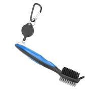 Segrehy Golf Club Bisey Cleaner Multifuncional Nylon Steel Dual cerdas telescópicas Hook Ergonomic Diseño ergonómico para Clubes de Golf Zapatos Rojo Negro Color Gris Rosa Amarillo (Azul)