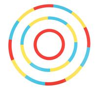 Segrehy Golf Practice Target Rings Silicona Colors Vibrant 3 en 1 Golf Putting Herramientas de Entrenamiento de chipps para Profesionales Principales Grandes medianos Grandes tamaño