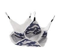 Segrehy Hamaca para hámster de tres capas Suave de peluche Cama colgante Jaula caliente Espacio de descanso para mascotas pequeñas Conejos Hámsters Cobayas Material de lino 30 x