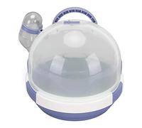 Segrehy Jaula para hámster UFO, casa portátil de Viaje para Mascotas pequeñas para cobayas, Conejos, hámsteres, planeadores del azúcar, Material PP Ligero y Duradero, 17x17x17cm (Azul)