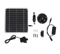 Segrehy Kit de bomba de agua de energía solar de 50 W con función de almacenamiento de alimentación 24 horas Bomba de fuente de agua con panel solar para bañeras de peces de baño para