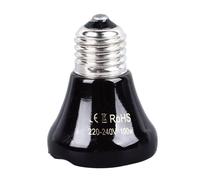 Segrehy Lámpara de calor para reptiles, emisor de calor de cerámica, sin bombillas de calor emisoras de luz, para pollo, gatos, loros (100w)