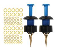 Segrehy Los cebos de señuelos portátiles se detienen eficientemente los Gusanos de la Sangre para Pescar plástico ABS + Cobre Negro 2 Juegos