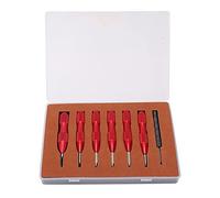 Segrehy Mira la Herramienta de abridor de la Cubierta Posterior 7 PCS Aluminio Aleación Multi especificación Multi especificación Kit de eliminación de Estuches Back para reparación y (Rojo)