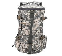 Segrehy Mochila de Equipo de Pesca Mochila Duradera Cilíndrica de Accesorios de Pesca cilíndrica Bolsa con Soporte de caña Gran Capacidad para entusiastas de la Pesca al Aire Fibra de