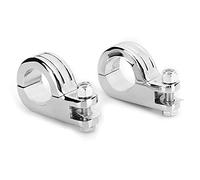 Segrehy Soporte de montaje de estribera de motocicleta 32 mm 1 25 pulgadas Abrazadera de reposapiés ajustable CNC anodizado de Electrochapa negra Apto para BSA Norton Bobber Chopper (Electrochapado)