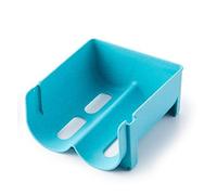 Segrehy Soporte para Botellas de Agua y Vino, Antideslizante, apilable, Ahorro de Espacio, Organizador para Nevera (Azul)