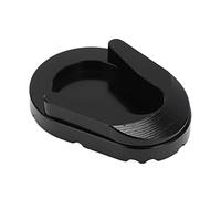 Segrehy Soporte para motocicleta, almohadilla ampliadora, placa extensora de soporte lateral, aleación de aluminio CNC de primera calidad, resistencia a la corrosión antioxidante para (Negro)