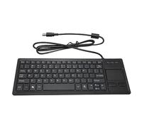 Segrehy Teclado con Panel táctil, diseño Mini Compacto ultradelgado con Cable, función HUB integrada, admite Gestos básicos, Plug and Play, para Uso Industrial, de Servicios alimentarios,