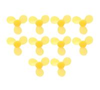 Segrehy Toy Propeller 3 Blades Accesorios de Modelo de Bricolaje de plástico Amarillo 10 Piezas PPCs para Mini Ventiladores Toyadores eléctricos Proyectos de educación científica