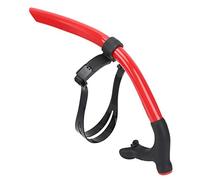 Segrehy Tubo de Respiración Frontal para Buceo y Esnórquel, Material Silicona PVC, Diseño Ergonómico Desmontable, Color Rojo, para Entrenamiento de Natación y Actividades Acuáticas