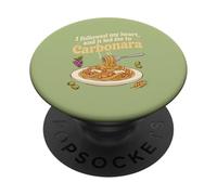 Seguí mi corazón hasta el diseño Amante de la Pasta PopSockets PopGrip Adhesivo
