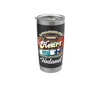 Seguí mi corazón Me llevó a Finlandia Viaje Tour de vacaciones Vaso térmico de acero inoxidable de doble pared