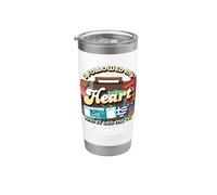 Seguí mi corazón Me llevó a Grecia Viaje Tour de vacaciones Vaso térmico de acero inoxidable de doble pared