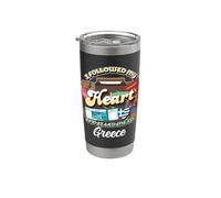 Seguí mi corazón Me llevó a Grecia Viaje Tour de vacaciones Vaso térmico de acero inoxidable de doble pared