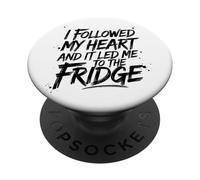 Seguí mi corazón y me llevó a la nevera PopSockets PopGrip Adhesivo