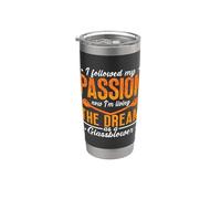 Seguí mi pasión Ahora estoy viviendo Lampworker Soplando vidrio Vaso térmico de acero inoxidable de doble pared