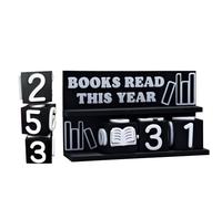 Seguimiento de libros leídos este año, contador de libros impreso en 3D para visualización de objetivos de lectura, contador de libros de registro de hasta 999 libros, regalo de desafío de lectura