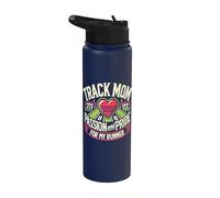 Seguimiento de mamá pasión y orgullo por mi corredor Stainless Steel Insulated Water Bottle