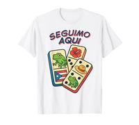 Seguimo Aqui Boricua Coquí Frog Domino Pava Puerto Rico Flag Camiseta
