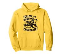 Seguir El Conejito Tiene Chocolate Huevo Día de Pascua Sudadera con Capucha