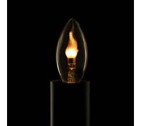 SEGULA Bombilla vela LED Fire Flame Line E27, 0,2 W, gris ahumado, 1800 K