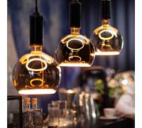 SEGULA floating globo G300 E27 8W gris abierto