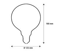 SEGULA LED Fire Flame Line E27 1W G125 transparente vertical 1800K