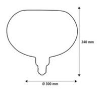 SEGULA LED Floating Bambú bronce Oval300 E27 5W 2200 K atenuable EC:EPREL:2394884