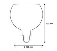 Segula LED Floating Bambú natural G180 E27 5W 2200 K atenuable. EC:EPREL:2394895