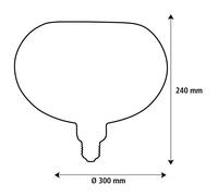 Segula LED Floating Filo negro Oval300 E27 6W 2200 K atenuable EC:EPREL:2371260