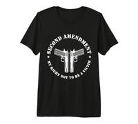 Segunda Enmienda Mi Derecho a No Ser una Víctima Diseño de Pistola Camiseta Premium